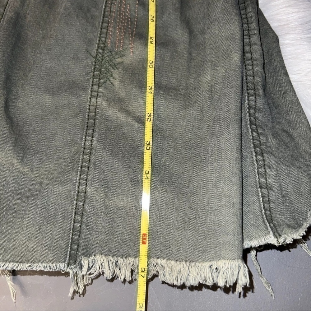 NWT- Free People Forever Free Cotton Tiered Jacket Military Green 💯 Cotton - Picture 11 of 12